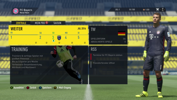 Die Xbox-One-Version von Fifa 17 (Screenshot: Golem.de)